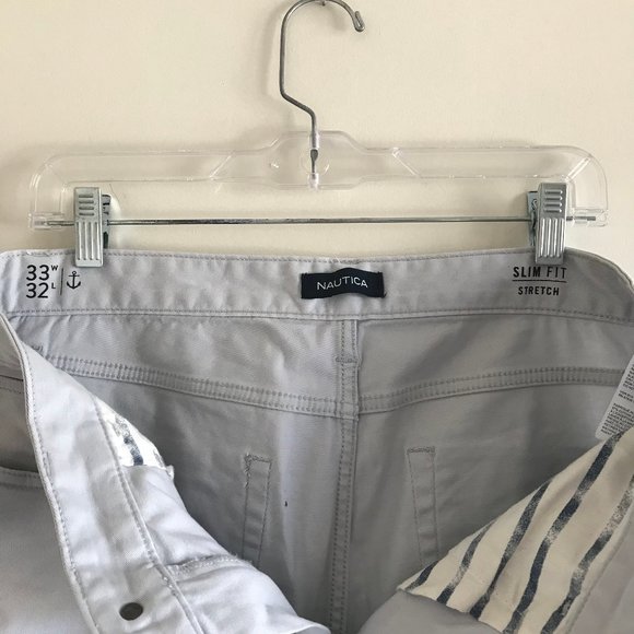 Mens Nautica Light Grey Pants - Picture 8 of 9